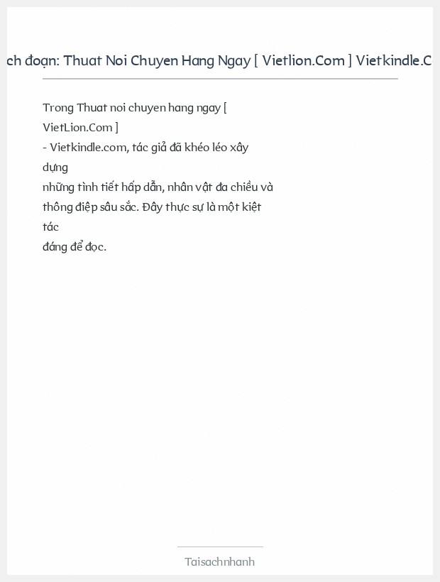 Trích đoạn Thuat Noi Chuyen Hang Ngay [ Vietlion.Com ] Vietkindle.Com
