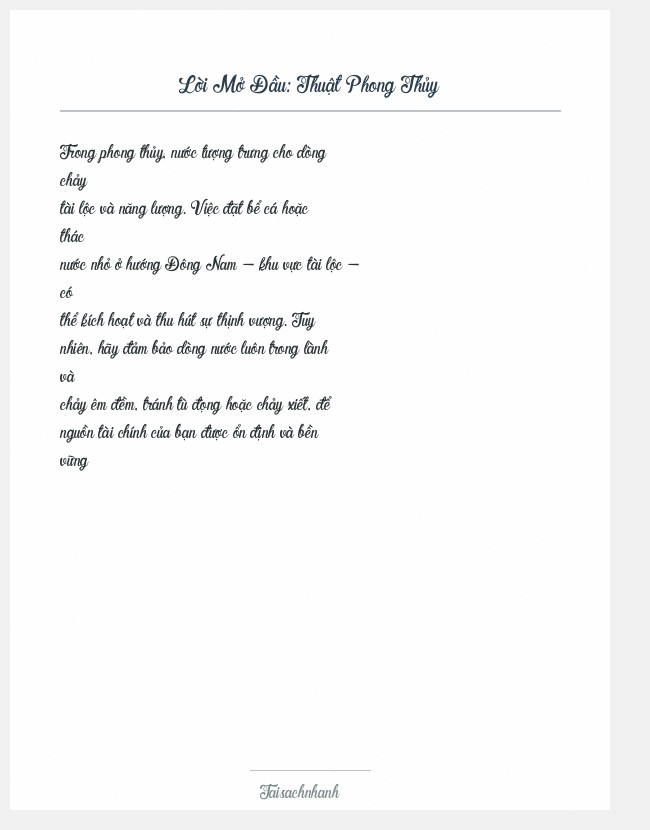 Trích đoạn Thuật Phong Thủy