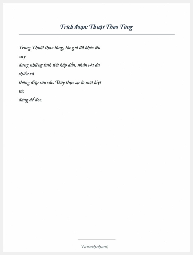 Trích đoạn Thuật Thao Túng