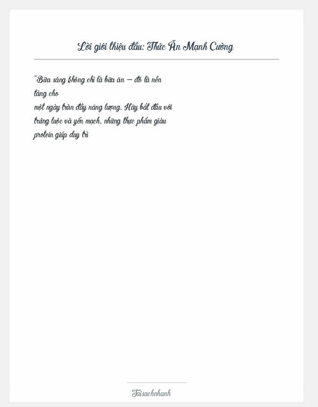 Trích đoạn Thức Ăn Mạnh Cường