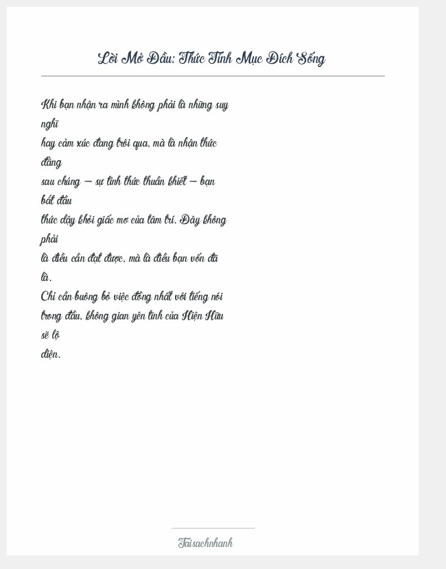 Trích đoạn Thức Tỉnh Mục Đích Sống