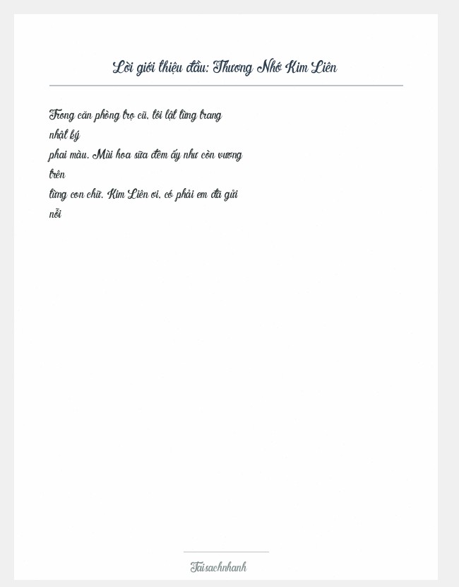 Trích đoạn Thương Nhớ Kim Liên