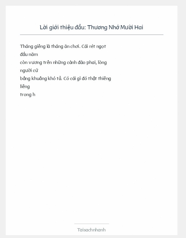 Trích đoạn Thương Nhớ Mười Hai