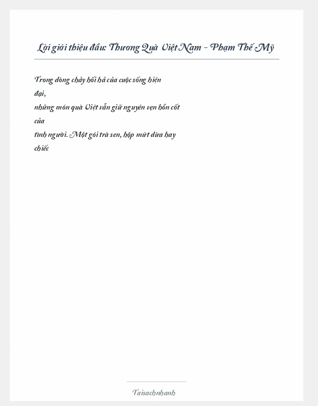 Trích đoạn Thương Quà Việt Nam - Phạm Thế Mỹ