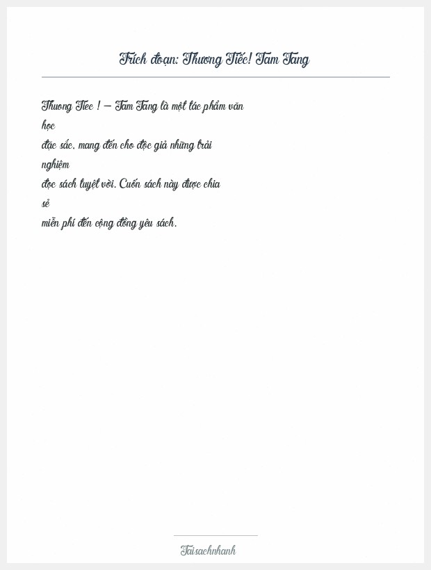 Trích đoạn Thương Tiếc! Tam Tang