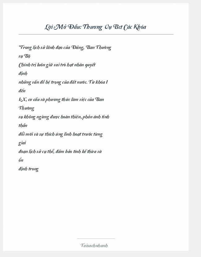 Trích đoạn Thương Vụ Bct Các Khóa