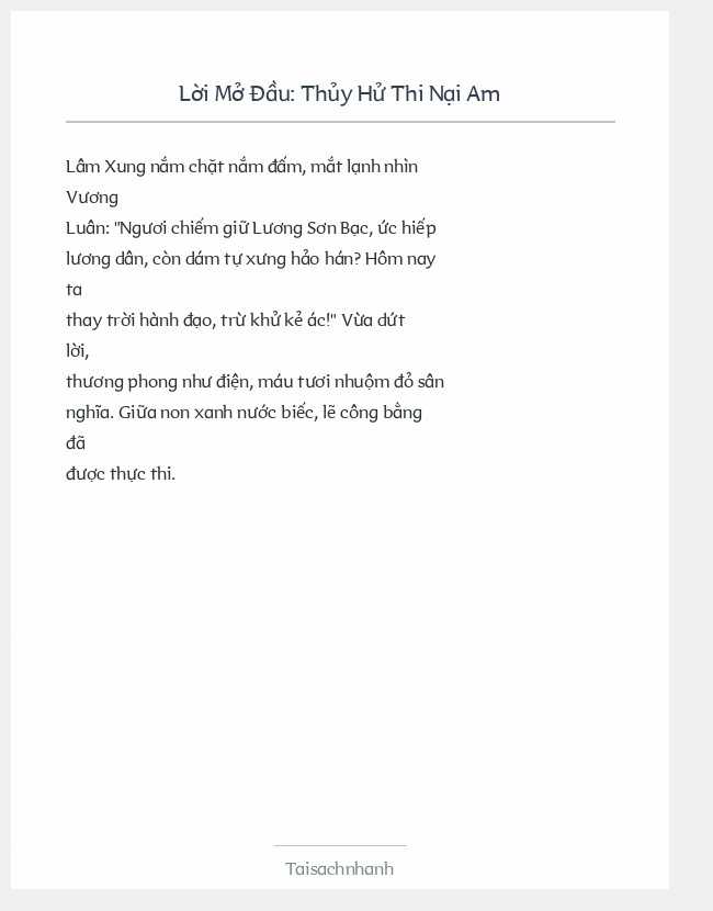 Trích đoạn Thủy Hử Thi Nại Am