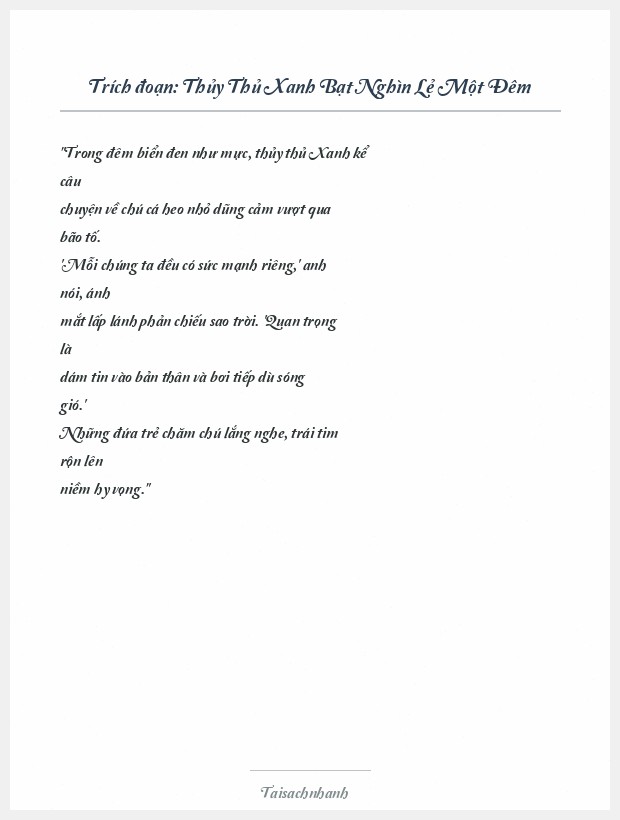 Trích đoạn Thủy Thủ Xanh Bạt Nghìn Lẻ Một Đêm