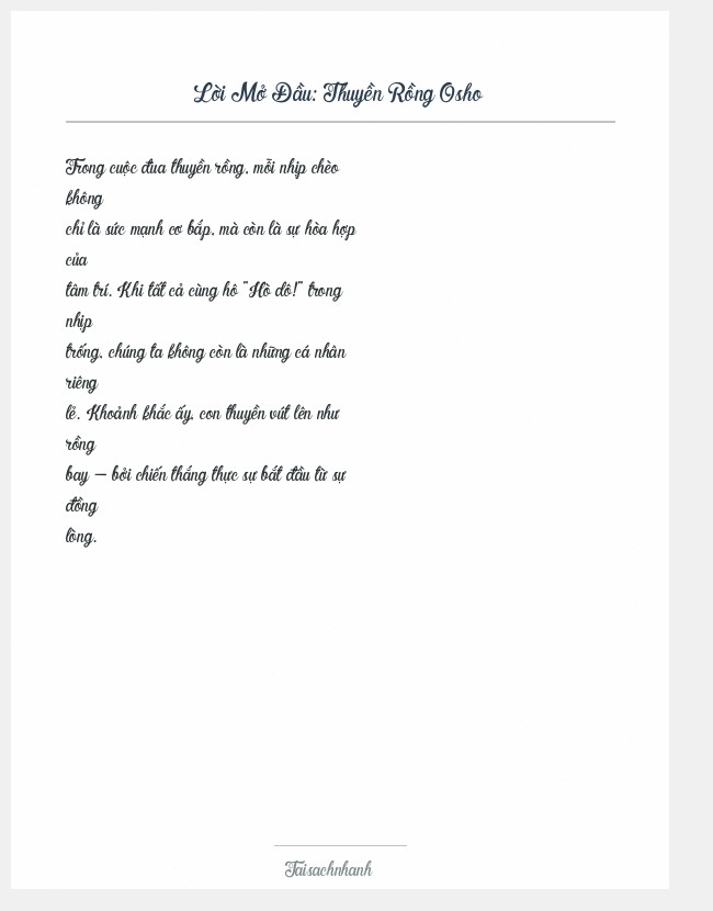 Trích đoạn Thuyền Rồng Osho