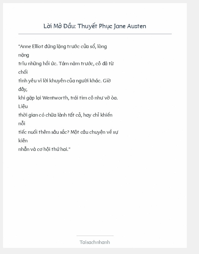 Trích đoạn Thuyết Phục Jane Austen