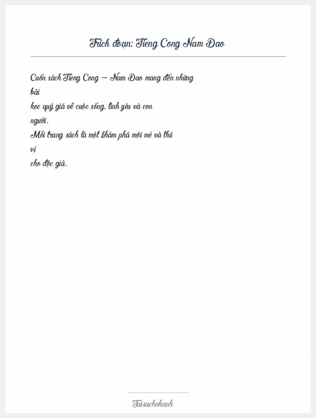 Trích đoạn Tieng Cong Nam Dao