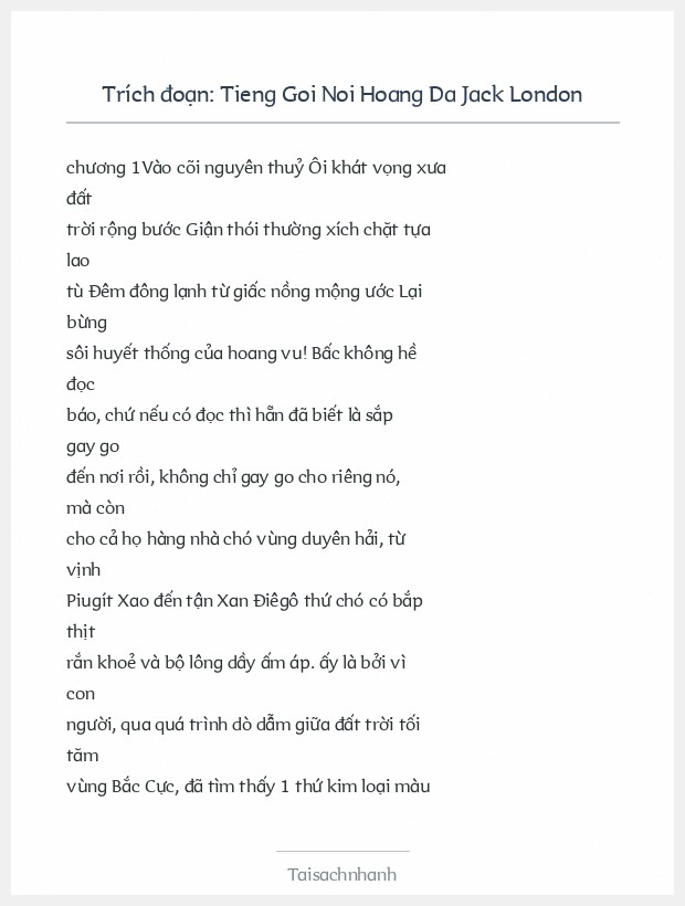 Trích đoạn Tieng Goi Noi Hoang Da Jack London