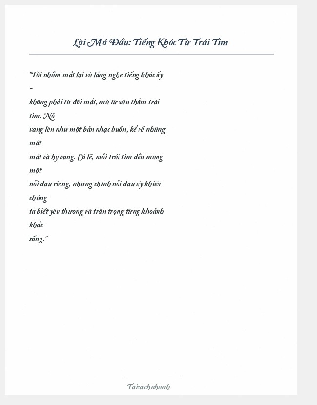 Trích đoạn Tiếng Khóc Từ Trái Tim