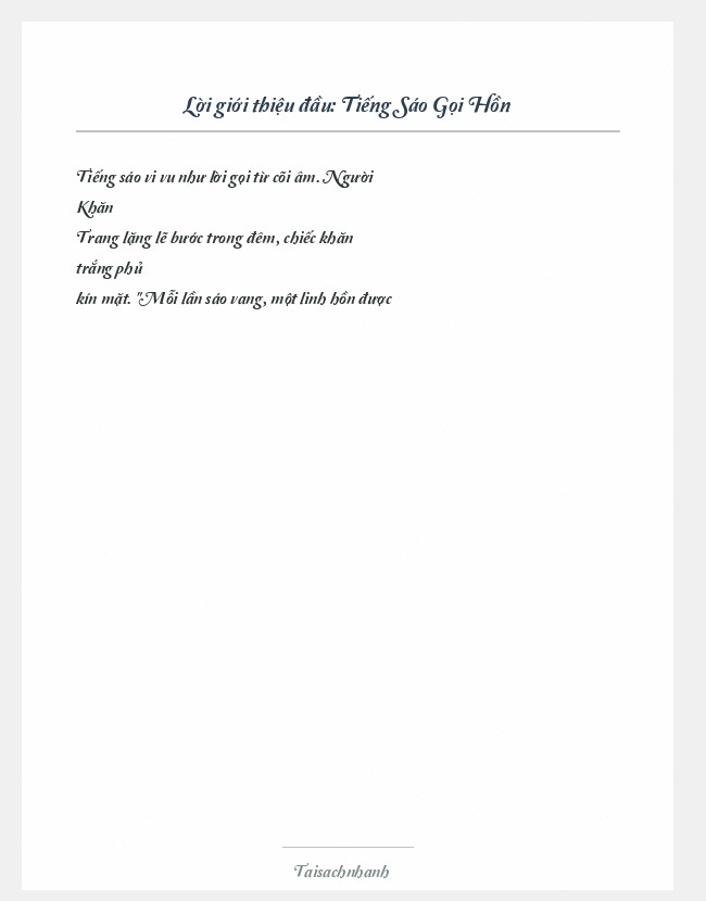 Trích đoạn Tiếng Sáo Gọi Hồn