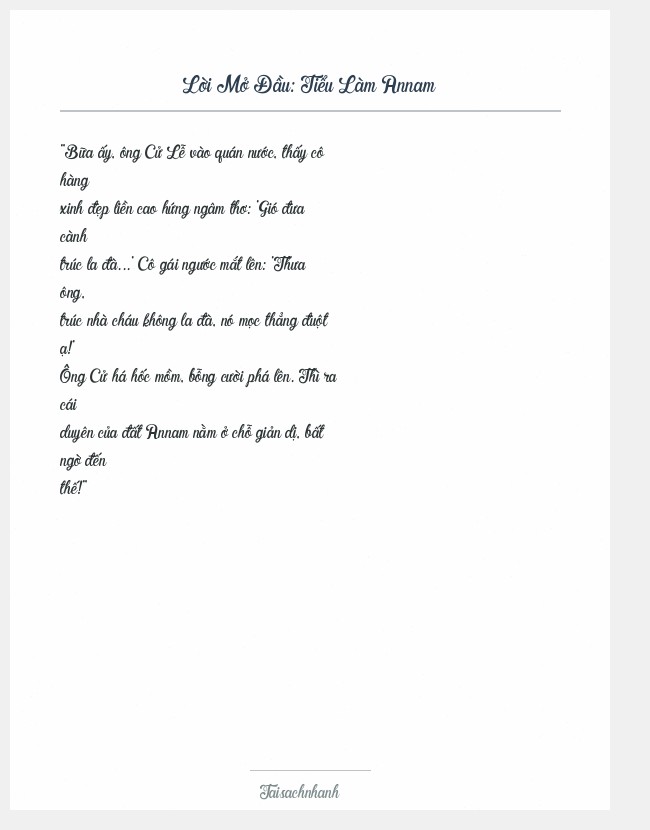Trích đoạn Tiểu Làm Annam