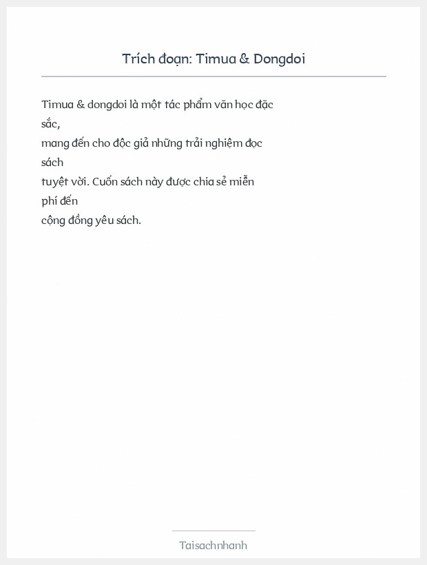 Trích đoạn Timua & Dongdoi