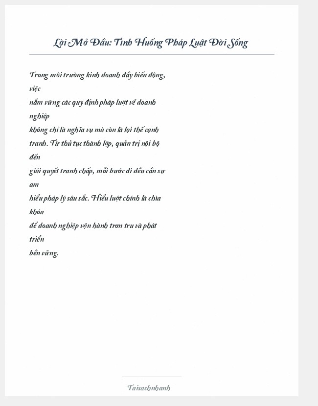 Trích đoạn Tình Huống Pháp Luật Đời Sống