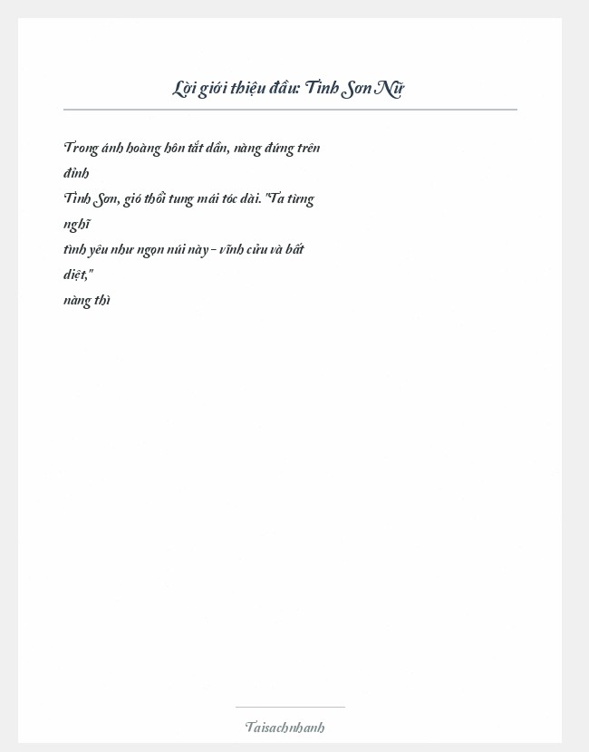 Trích đoạn Tinh Sơn Nữ