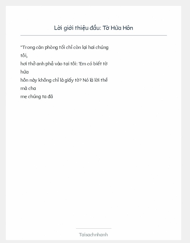 Trích đoạn Tờ Hứa Hôn