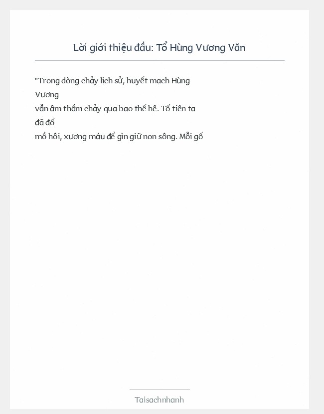 Trích đoạn Tổ Hùng Vương Văn