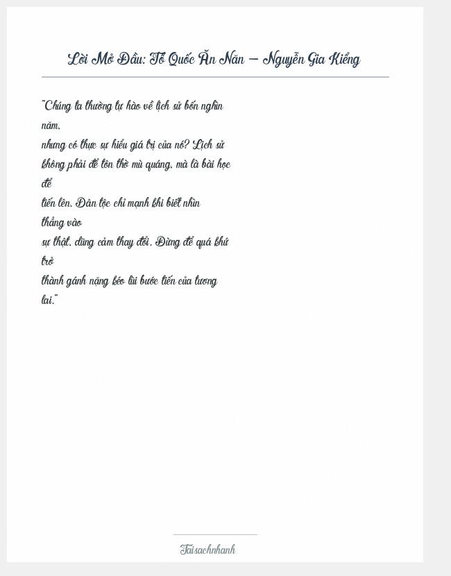 Trích đoạn Tổ Quốc Ăn Năn - Nguyễn Gia Kiểng