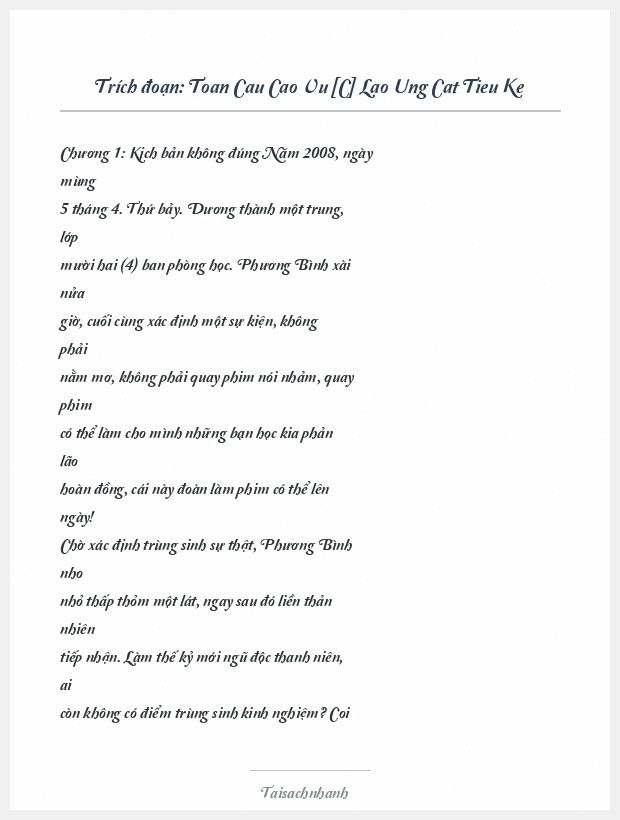 Trích đoạn Toan Cau Cao Vu [C] Lao Ung Cat Tieu Ke