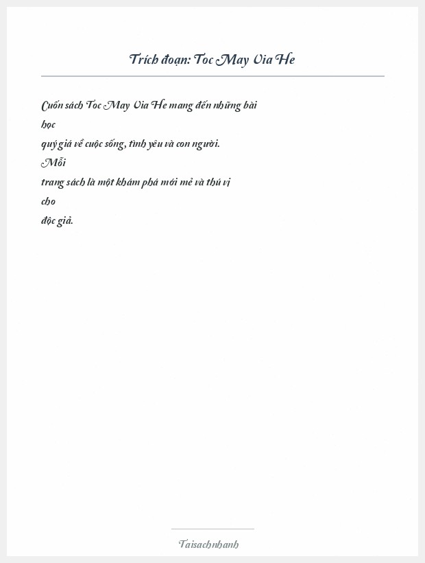 Trích đoạn Toc May Via He