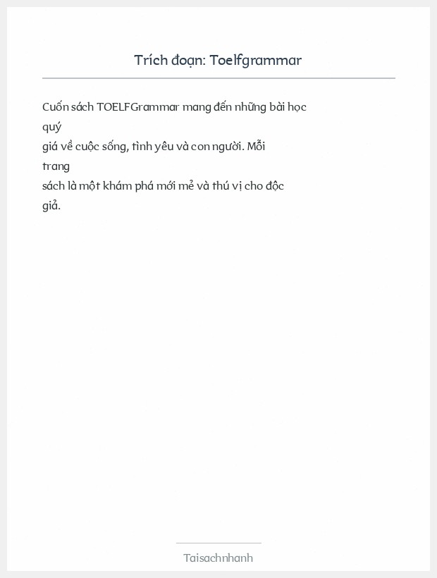 Trích đoạn Toelfgrammar