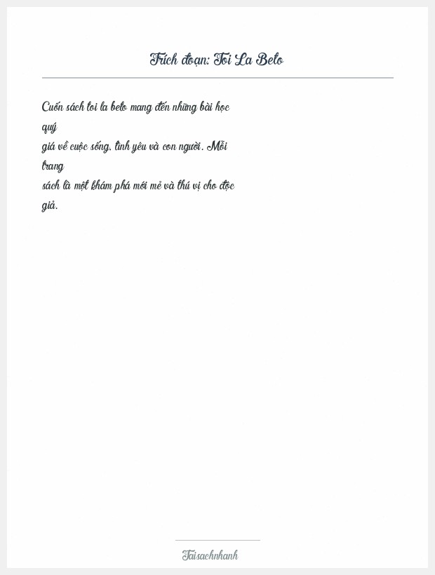 Trích đoạn Toi La Beto