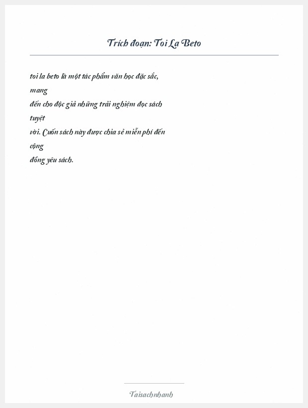 Trích đoạn Toi La Beto