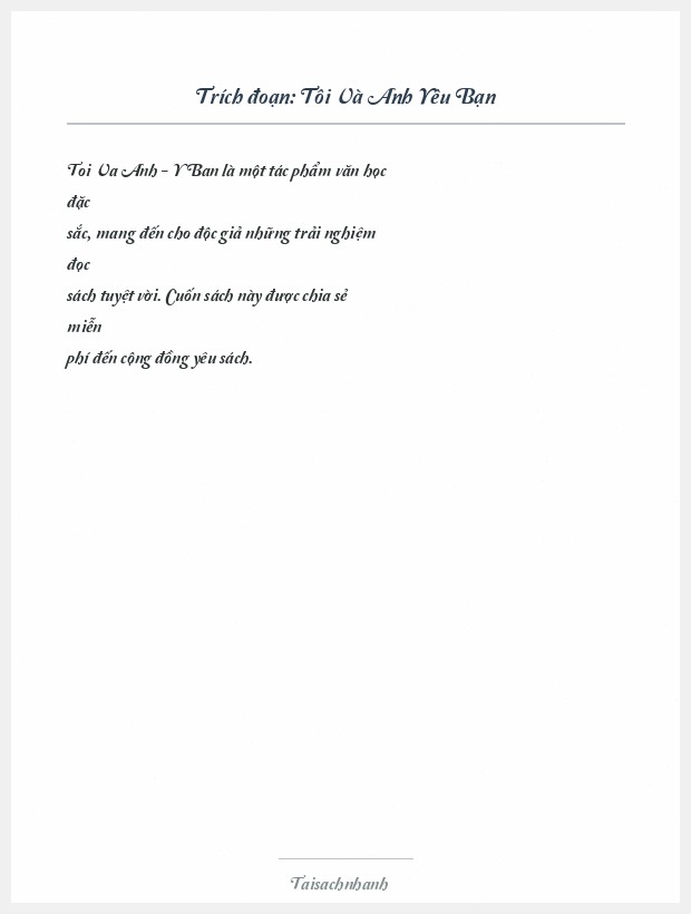 Trích đoạn Tôi Và Anh Yêu Bạn