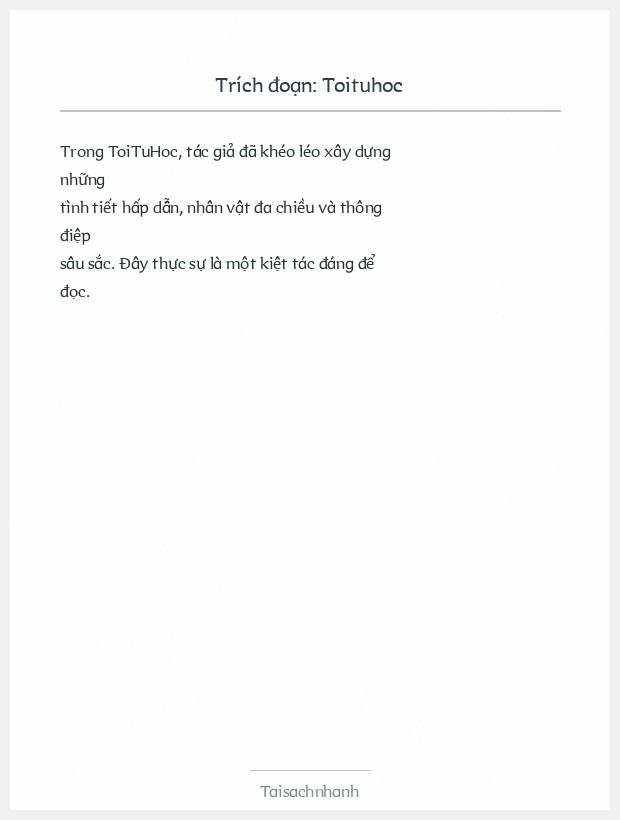 Trích đoạn Toituhoc