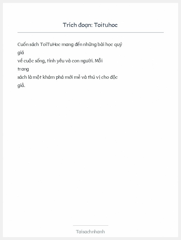 Trích đoạn Toituhoc