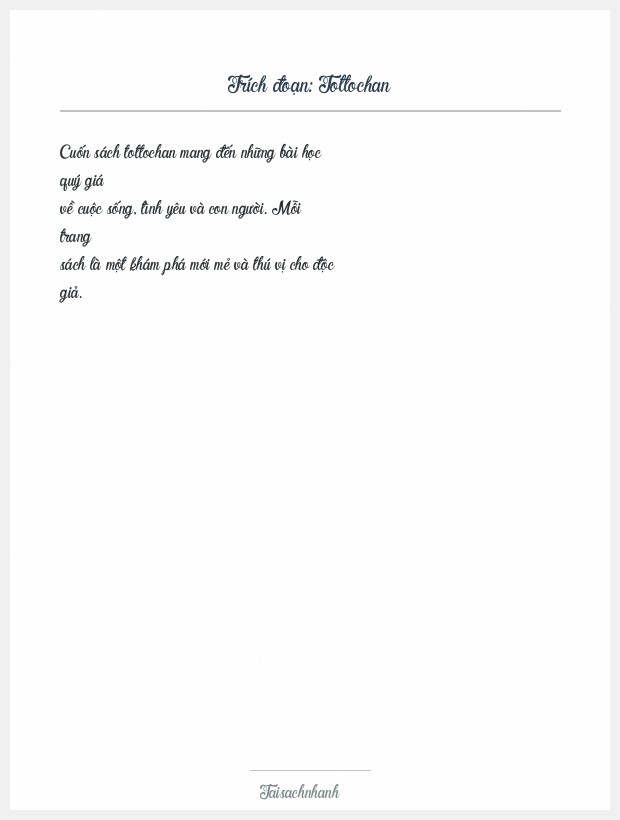 Trích đoạn Tottochan