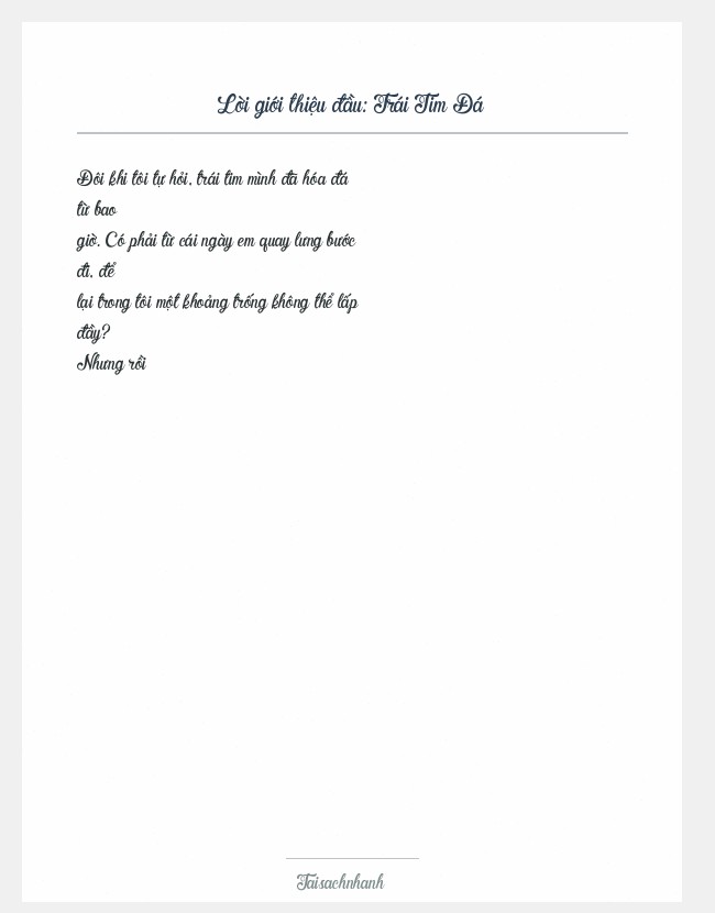 Trích đoạn Trái Tim Đá