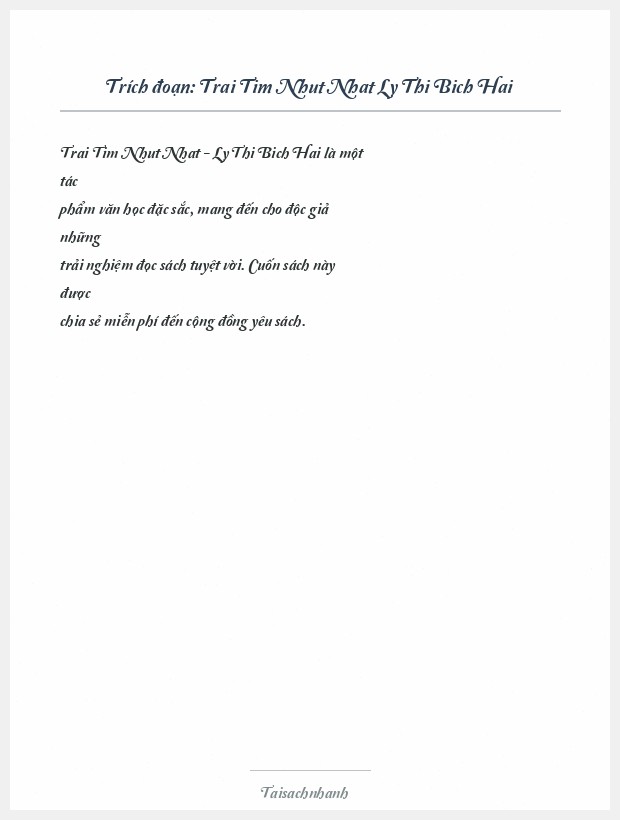 Trích đoạn Trai Tim Nhut Nhat Ly Thi Bich Hai