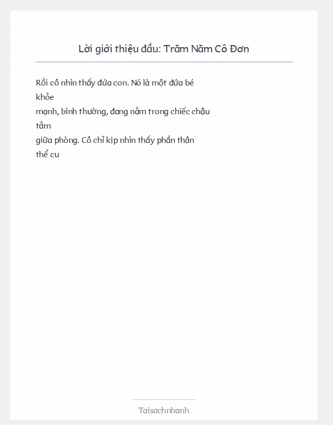 Trích đoạn Trăm Năm Cô Đơn