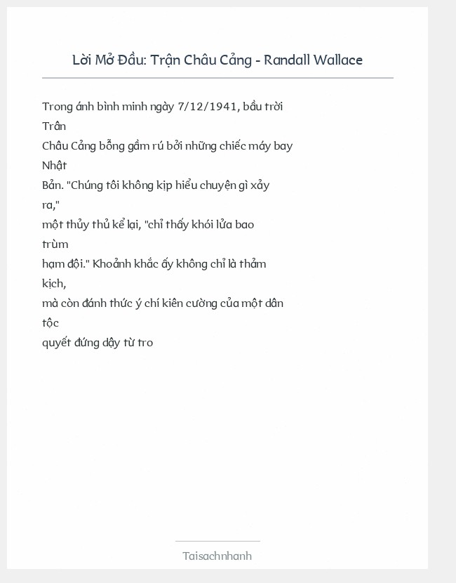 Trích đoạn Trận Châu Cảng - Randall Wallace