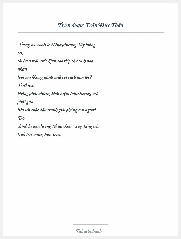Trích đoạn Trần Đức Thảo