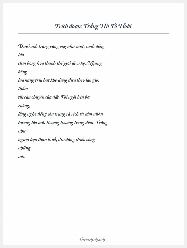 Trích đoạn Trắng Hít Tô Hoài