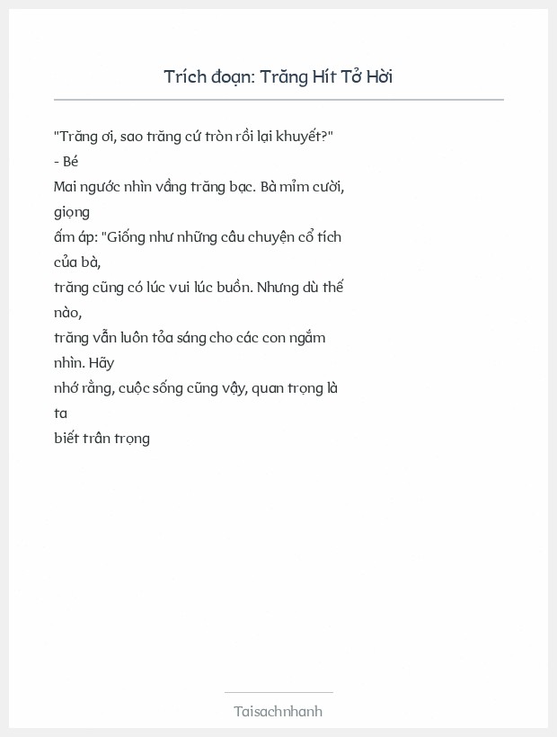 Trích đoạn Trăng Hít Tở Hời