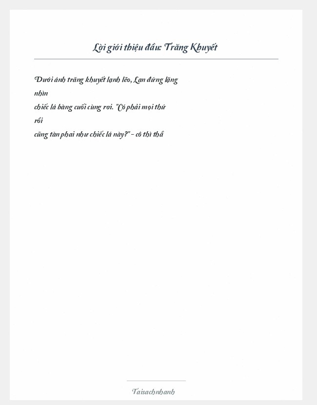 Trích đoạn Trăng Khuyết