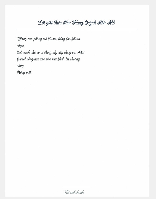 Trích đoạn Trạng Quỳnh Nhà Mổ