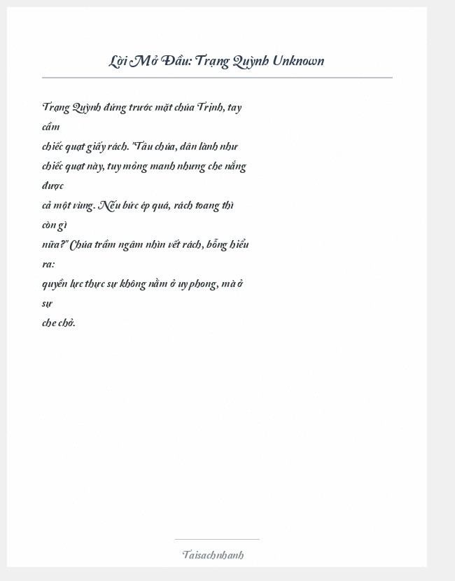 Trích đoạn Trạng Quỳnh Unknown