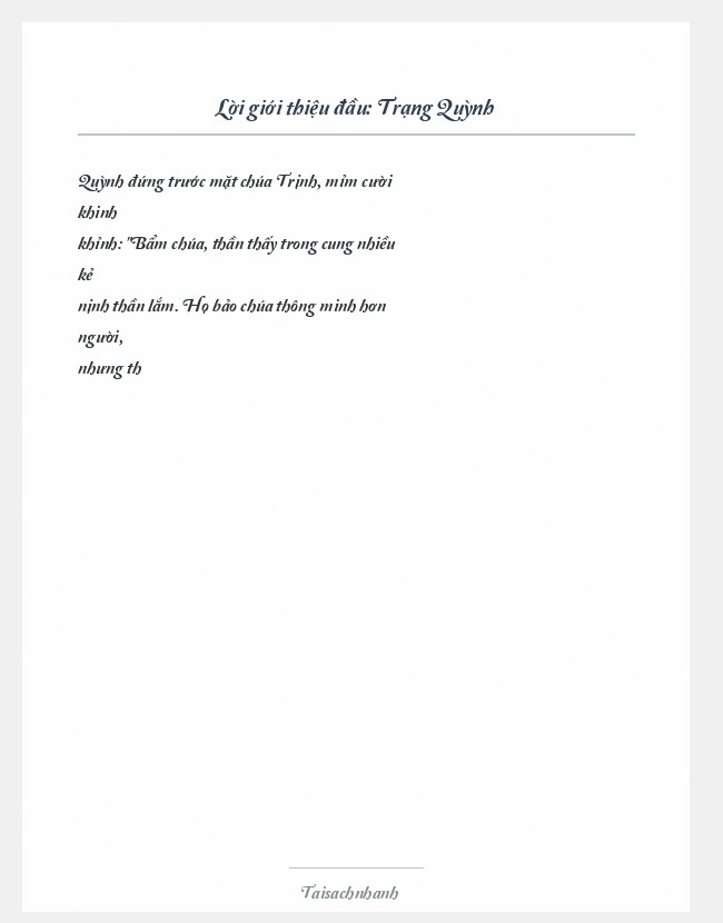 Trích đoạn Trạng Quỳnh