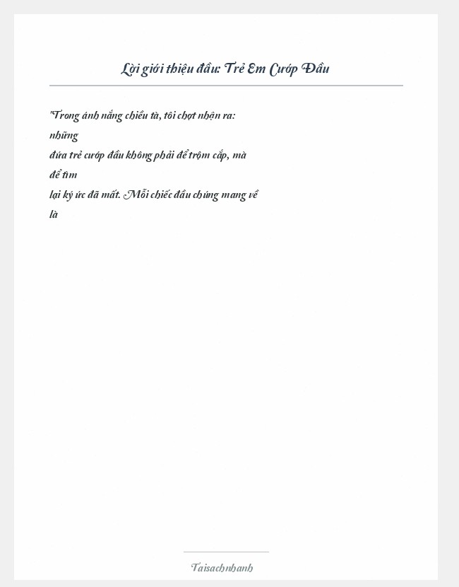 Trích đoạn Trẻ Em Cướp Đầu