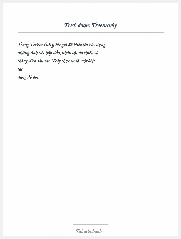 Trích đoạn Treemtuky