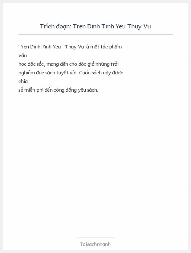 Trích đoạn Tren Dinh Tinh Yeu Thuy Vu