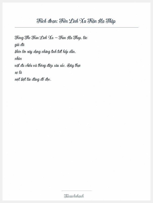 Trích đoạn Trên Linh Xa Trận Hạ Thập