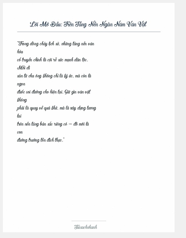 Trích đoạn Trên Tảng Nền Ngàn Năm Văn Vật
